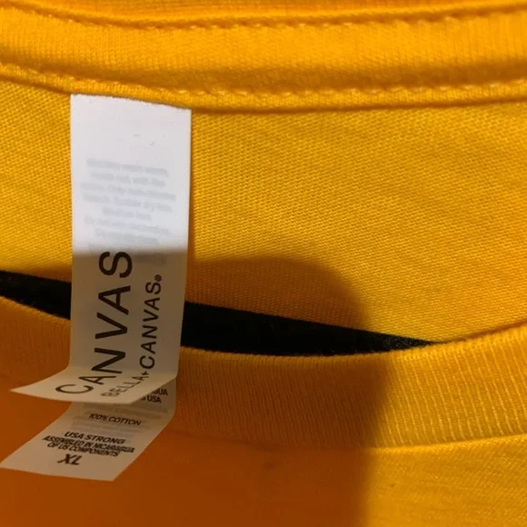 5 yellow tees assorted sizes new - Picture 3 of 6